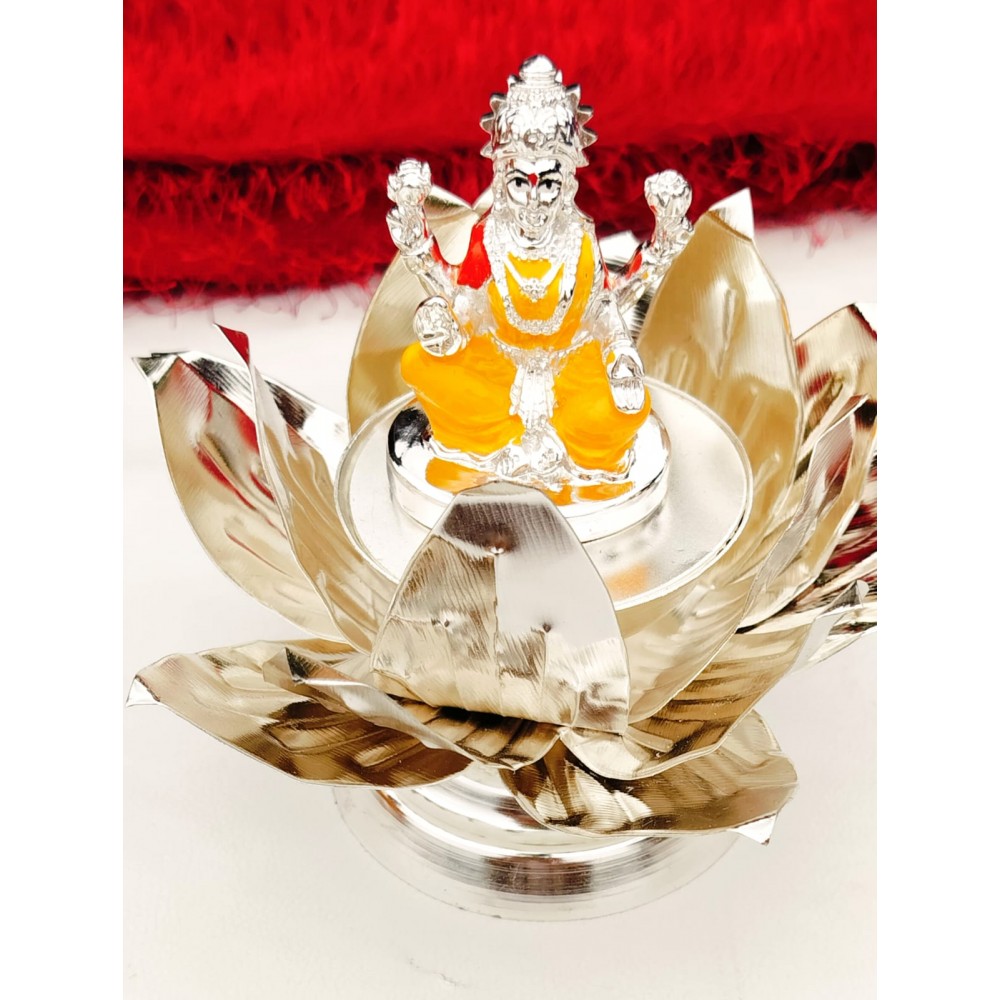 German Silver Lotus Singhasan For Any Gods 